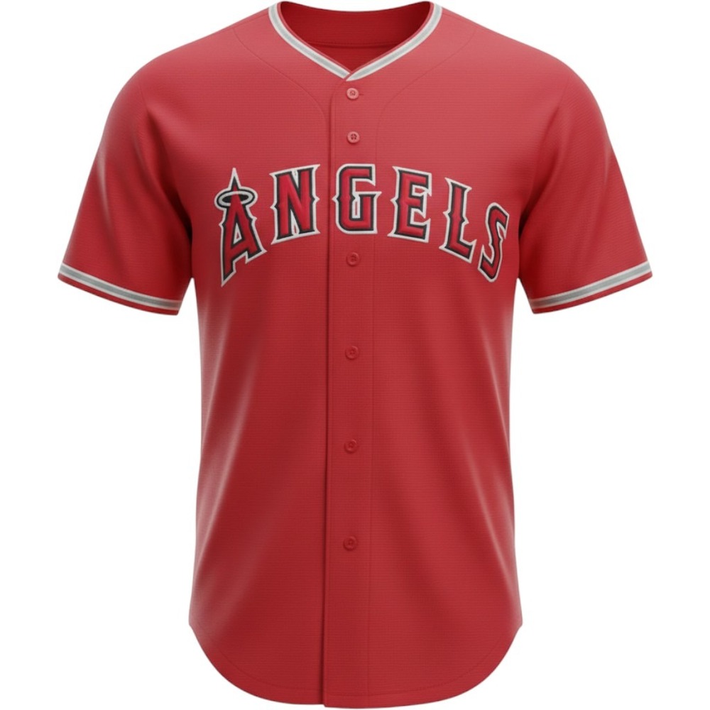 Majestic Los Angeles Angels Josh Hamilton 32 Red Baseball Jersey Mens XL